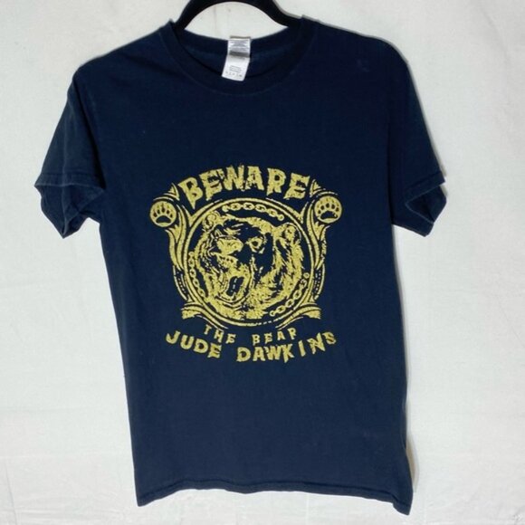 Gildan Black Gold Beware The Bear Jude Dawkins Graphic Tee T Shirt S - Picture 1 of 14